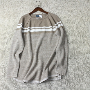 OTT 春秋插肩长袖 纯棉针织衫 女装 圆领套头上衣 大码 米国单KARE