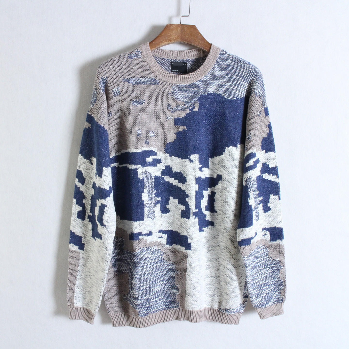 外贸英锅单as*s棉质套头针织衫