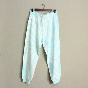 春秋女装 W11 棉质舒适松紧腰抽绳收口条纹休闲裤 运动裤 宽松大码