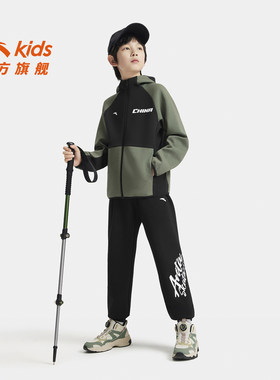 安踏儿童男童户外套装