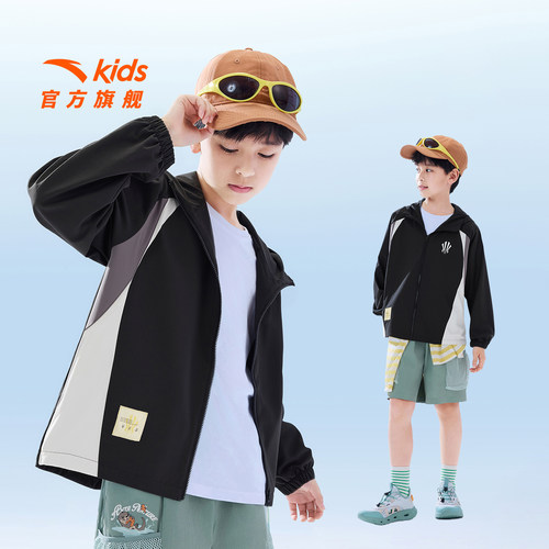 安踏儿童男大童运动上衣