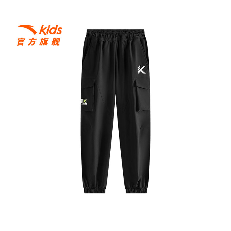 安踏儿童男大童运动长裤2026年春季新款舒适亲肤中大童运动束脚裤