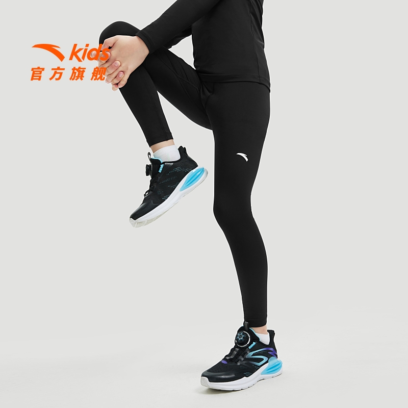 安踏男童裤子紧身打底裤春秋款2025新款儿童运动跑步健身塑形裤子