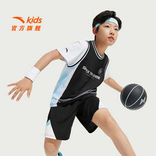 速干透氣運(yùn)動(dòng)疾飛速干夏款 安踏兒童男大童針織短袖 衫 2025新款 短T
