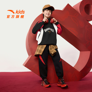 安踏儿童男童套装2026年春季新款拉链卫衣卫裤两件套装