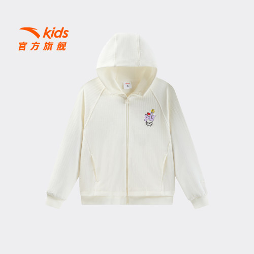 安踏儿童防风连帽上衣