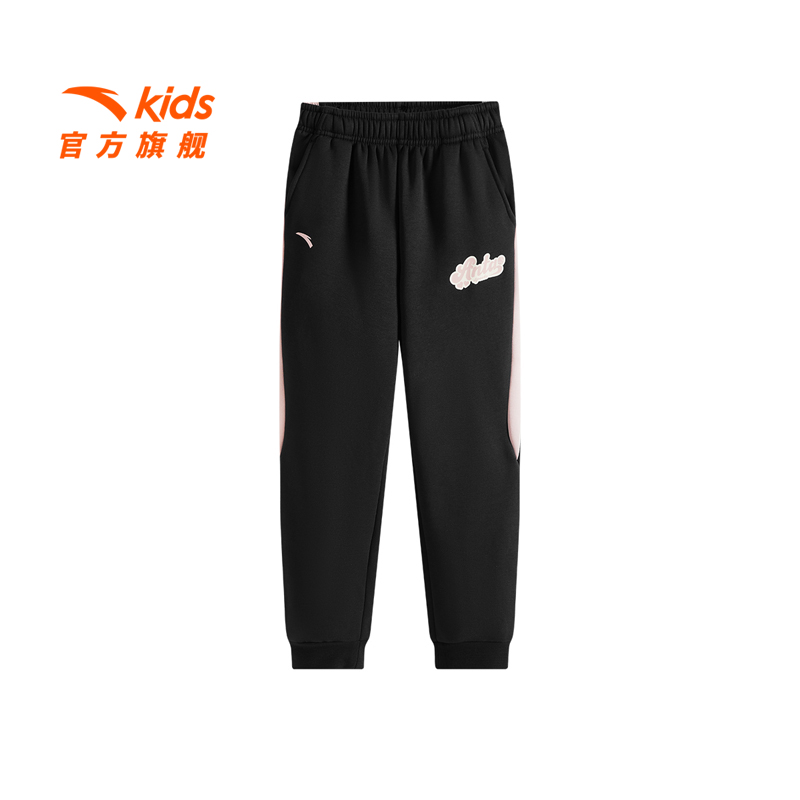 安踏儿童女大童针织运动长裤