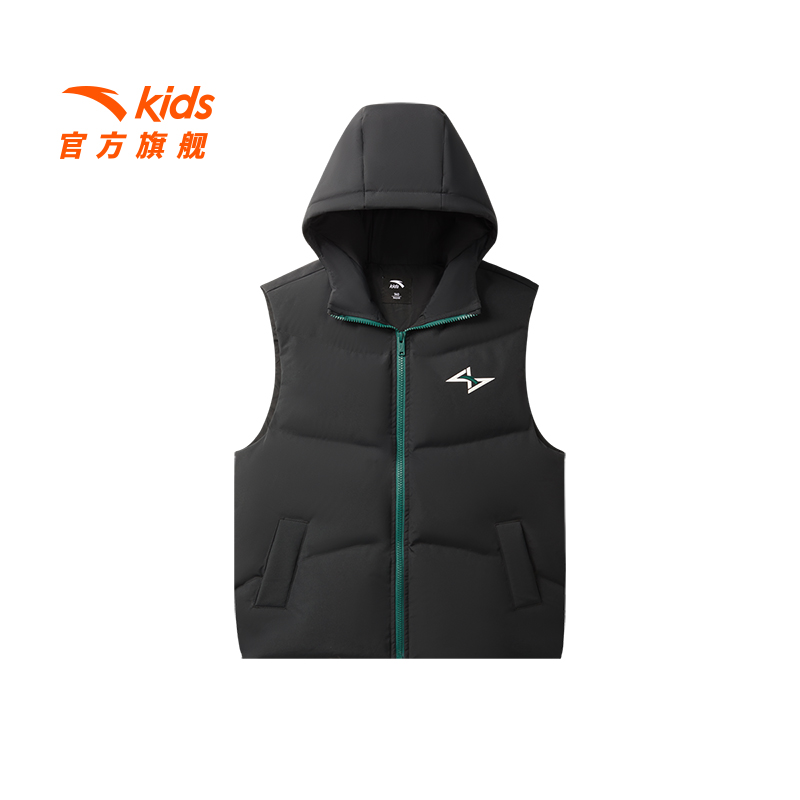 安踏儿童羽绒马甲保暖抗寒