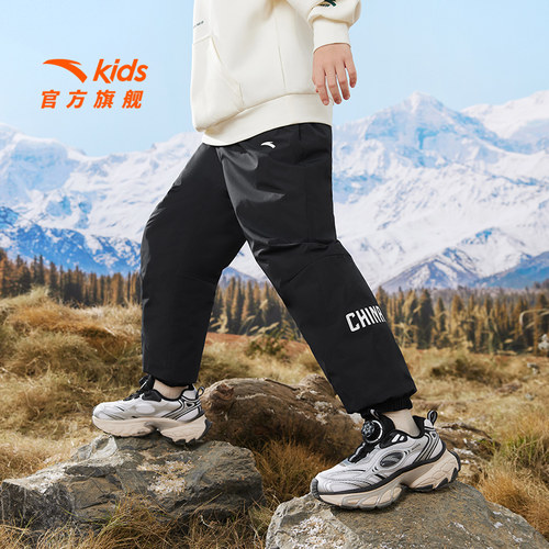 安踏儿童三防羽绒裤外穿加厚冬季