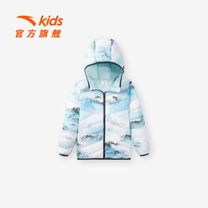 商场同款安踏儿童轻薄羽绒服小童冬装2023秋冬季新款户外连帽外套
