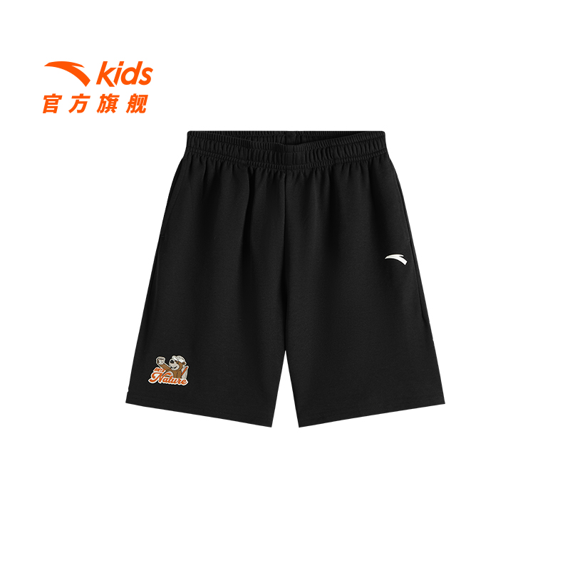 安踏儿童男大童针织五分裤