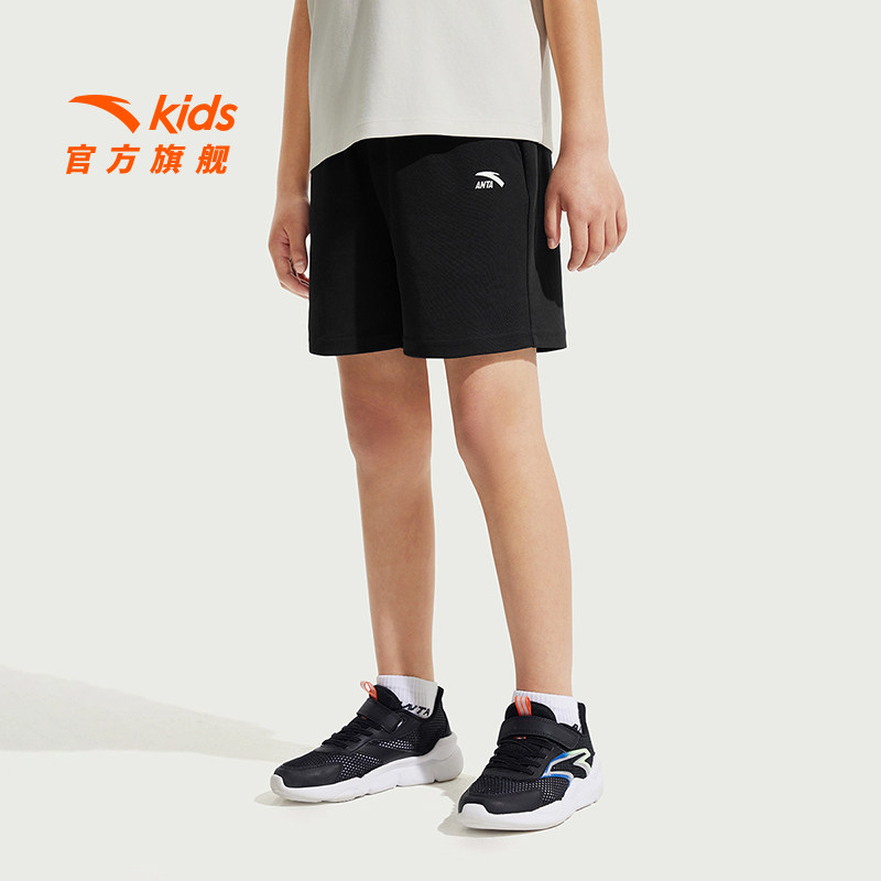 安踏儿童男童针织短裤2026年夏季新款透气柔软亲肤中大童运动短裤