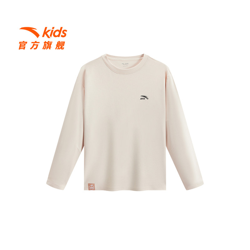安踏儿童男小童针织长袖衫2025夏季新款柔软亲肤儿童休闲长T恤潮,童装/婴儿装/亲子装,T恤,淘宝优惠券,粉丝福利购,淘宝优惠卷