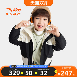 安踏儿童外套小童宝宝摇粒绒运动上衣2025秋冬保暖女童可爱厚外套