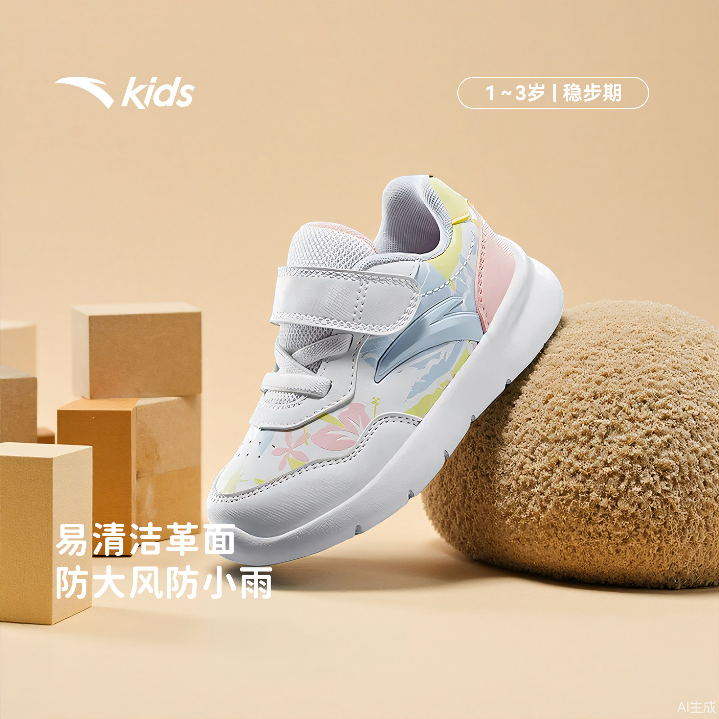 安踏学步鞋秋冬新款男女宝宝鞋子软底轻便幼儿园鞋室内鞋运动鞋