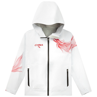 中国甲安踏儿童防风防雨男大童梭织2024秋季衣服连帽外套运动上衣