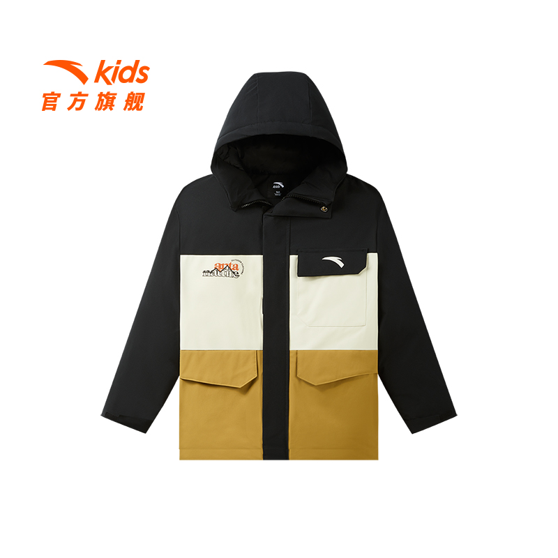 安踏儿童男大童四防羽绒服