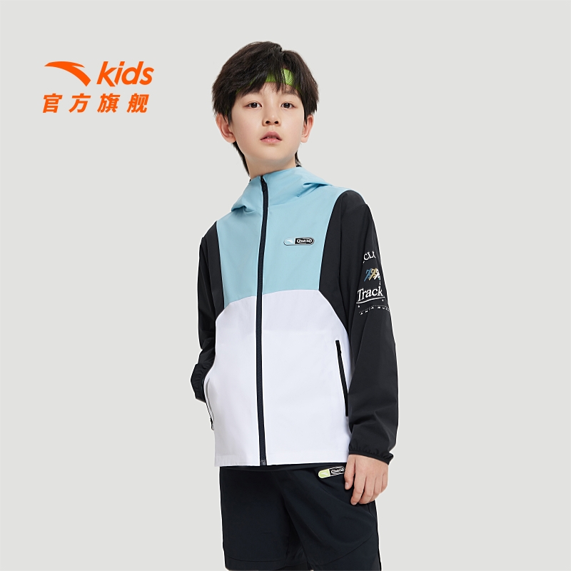 安踏儿童薄秋季防风运动上衣