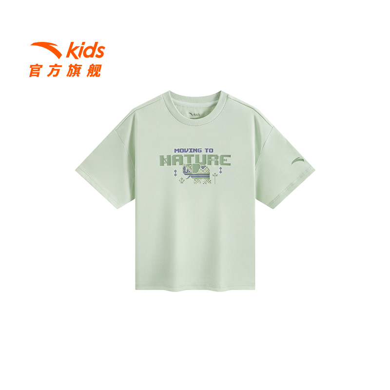 安踏儿童男小童针织短袖衫