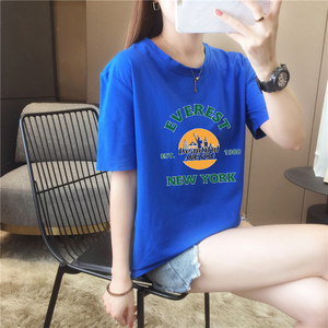 CX7942# 最便宜服装批发 15色双磨韩版夏季圆领短袖T恤女
