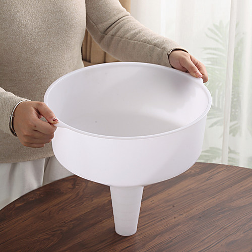 口径加宽！塑料油漏斗液体分装工具大口径机油过滤器多规格可裁切