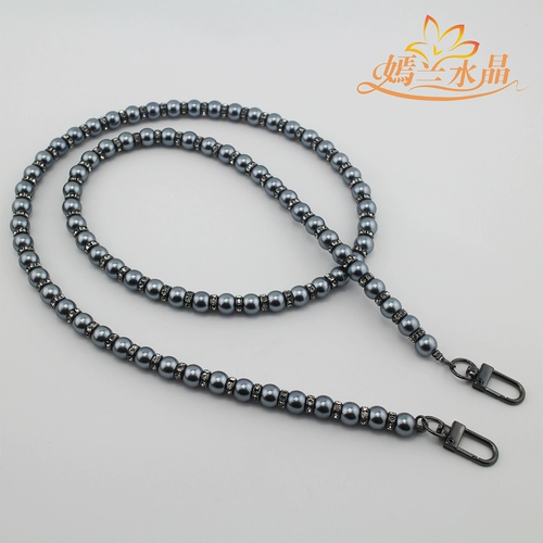 嫣兰水晶 Сумка ручной работы, цепь, портативный аксессуар для сумки из жемчуга, делается под заказ, на одно плечо