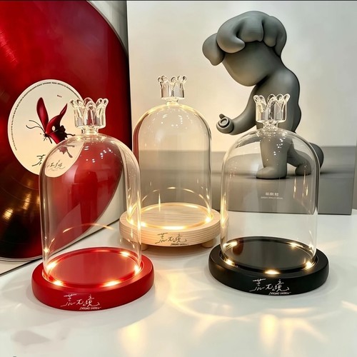 适用于陈楚生荒芜之境远行之烛香薰蜡烛皇冠玻璃罩带灯手办防尘罩