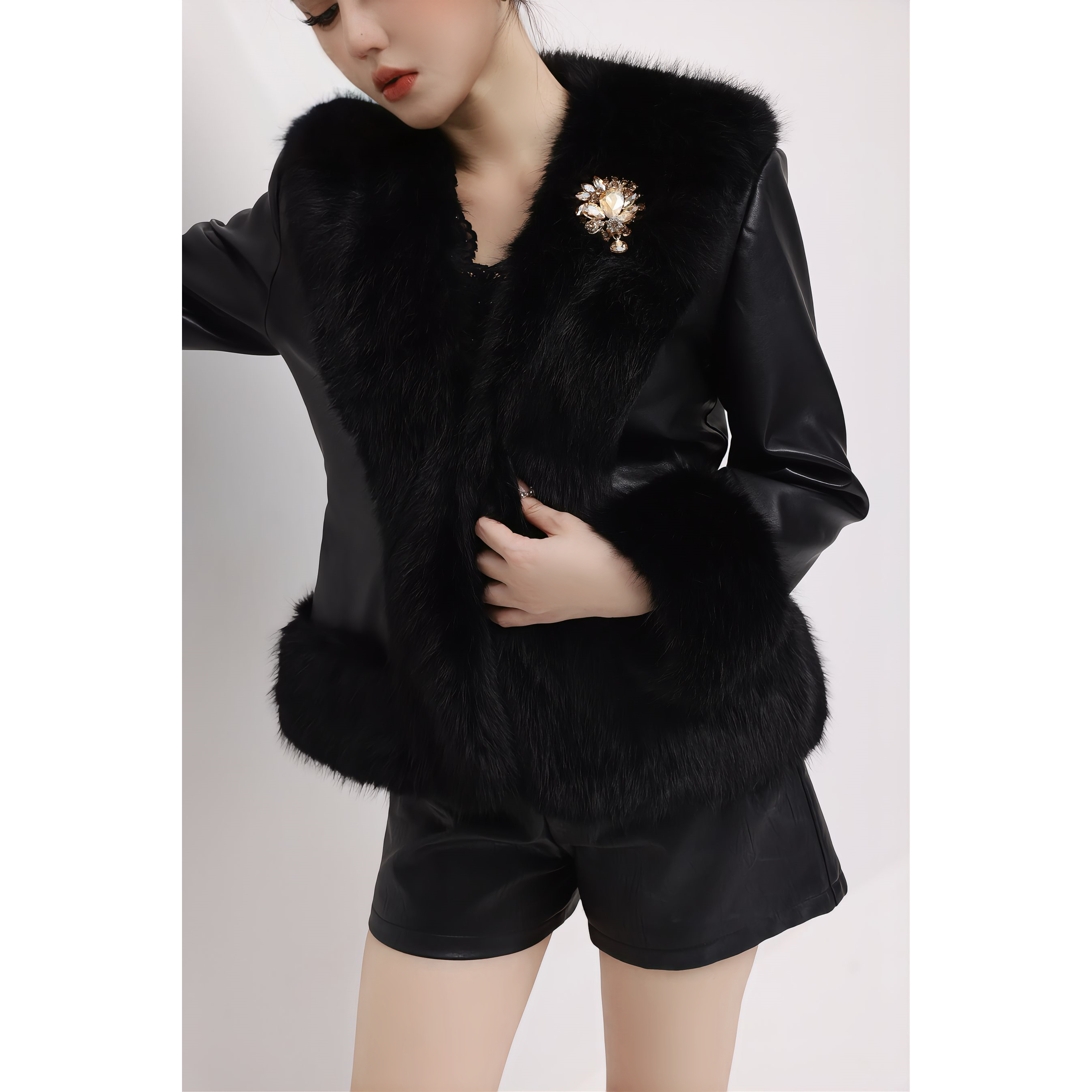 NIMOSHI【高定】秋冬新款高级感名媛贵妇风简约气质短外套D0034