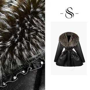 新款 冬季 大翻领保暖加厚气质尚束腰显瘦外套D0166 高定 NIMOSHI