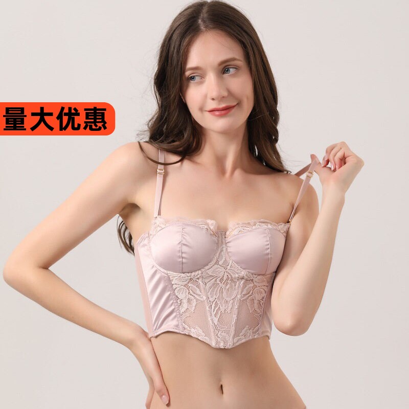 可调节肩带蕾丝吊带小背心女夏季性感甜辣妹紧身裹胸短款上衣外穿