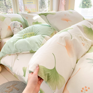 春夏季床上巨好看四件套纯棉全棉床笠款四季通用床品被套2026新款