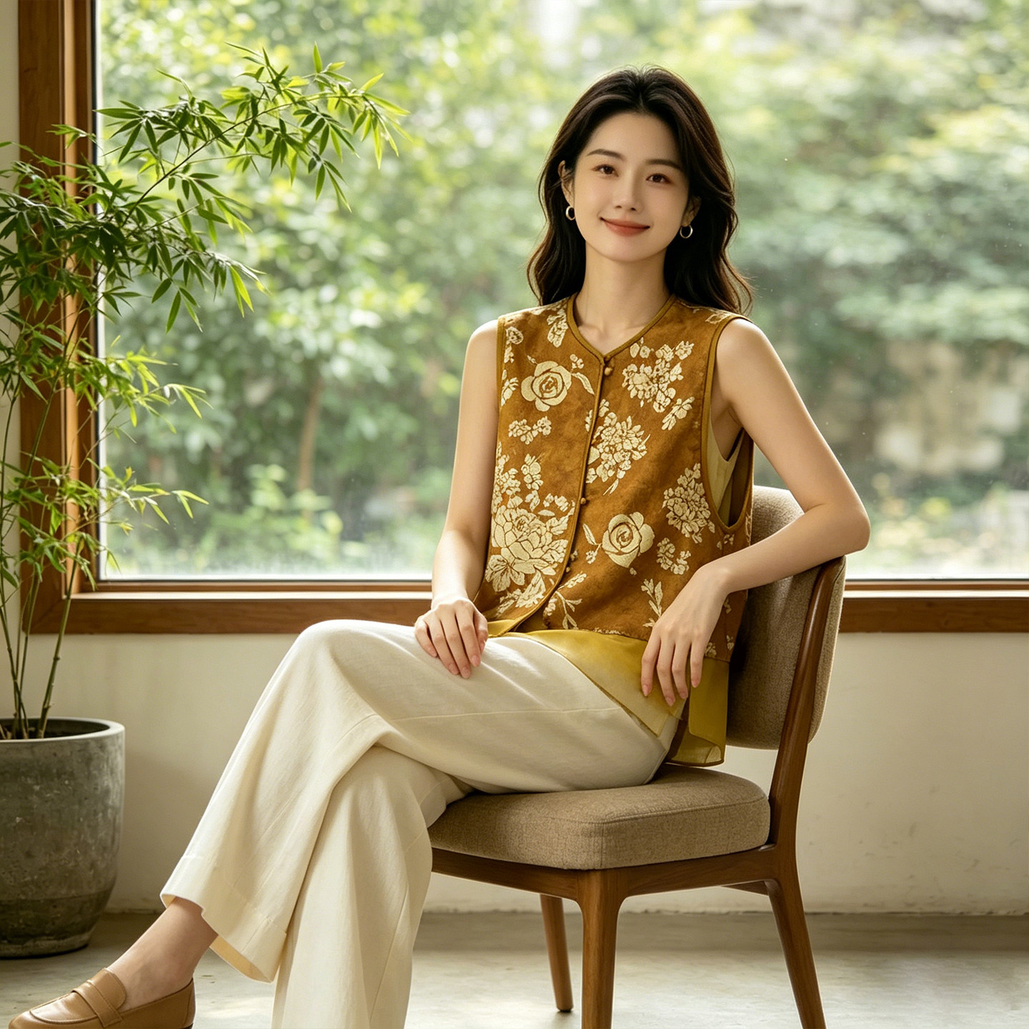 2026年夏季新款含真丝桑蚕丝新中式国风薄款马甲女背心外套女上衣