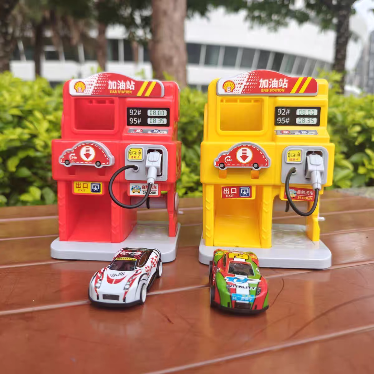 新款趣味加油站儿童玩具网红过家家场景模拟摆摊超市挂板玩具批发