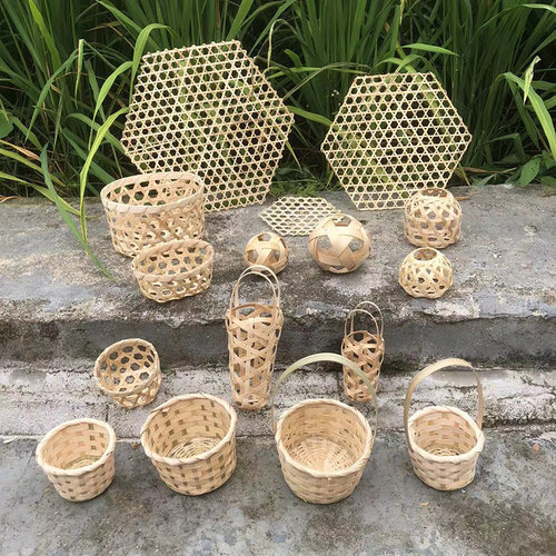 迷你手工竹编装饰挂件DIY