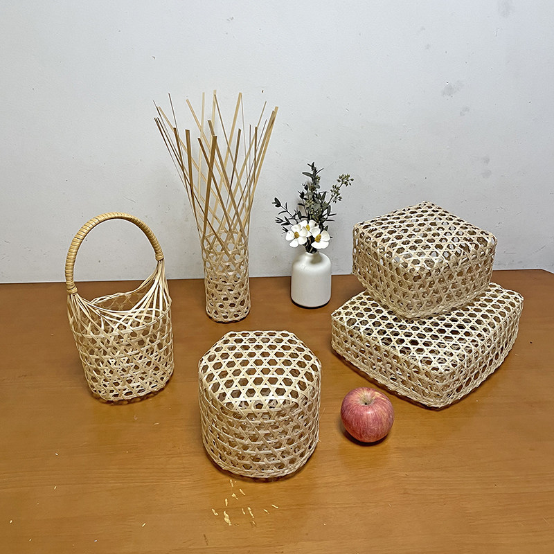 竹编中秋新款竹娄盒手工编织月饼土特产烘培点心精品手提包装礼盒