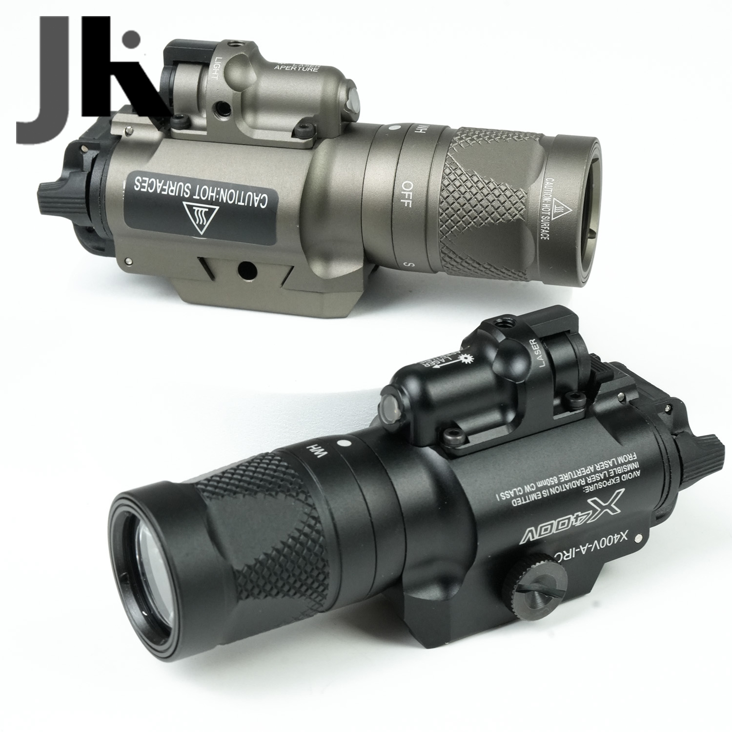 LED下挂式强光爆闪手电筒红镭射