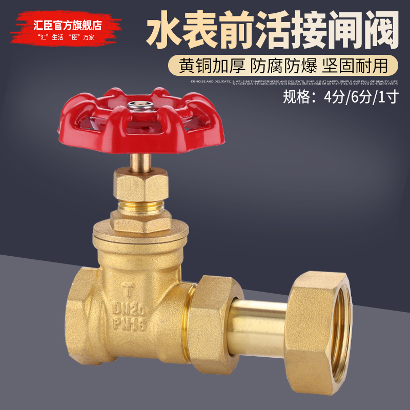 水表前活接闸阀全铜加厚
