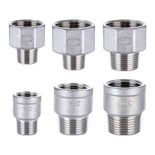 304不锈钢内外丝直接4分变6分转1寸内丝变外丝牙接头异径水管配件