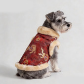 喜庆冬装 保暖2026马年新款 泰迪比熊雪纳瑞冬季 小狗狗衣服秋冬唐装