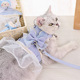猫咪背心式 遛猫绳少女心仙女公主裙溜猫衣外出牵引绳打卡牵引背心