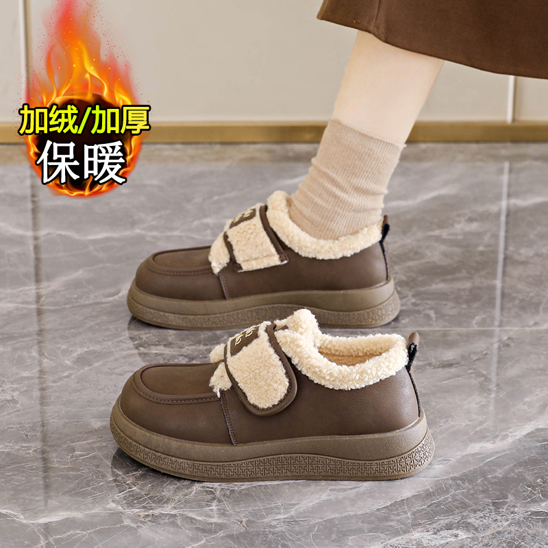 英伦风厚底豆豆小皮鞋