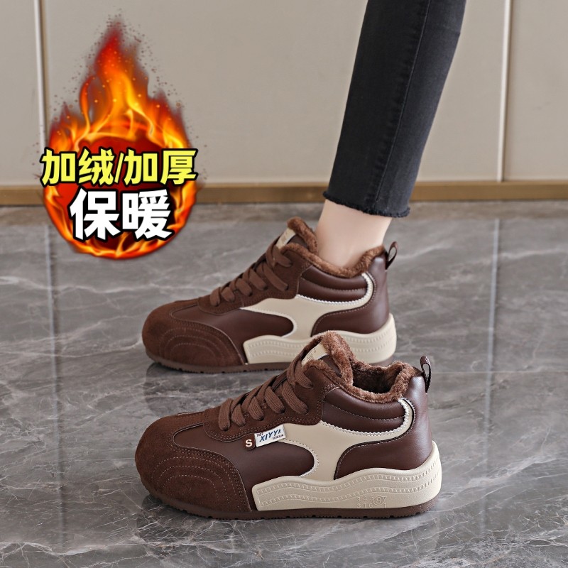 高帮德训鞋复古厚底雪地棉鞋34