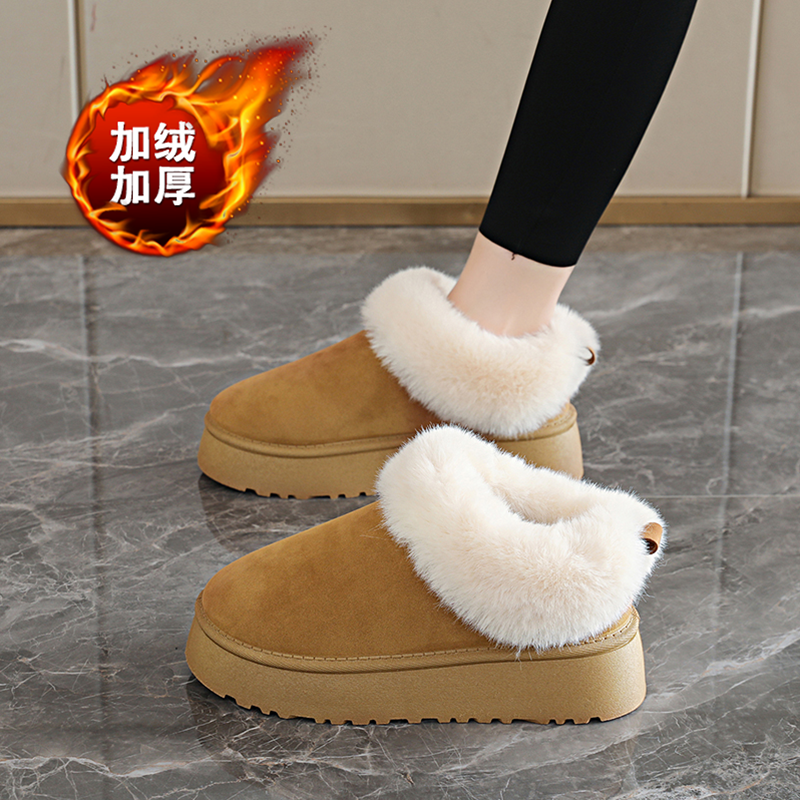 一脚蹬厚底哈尔滨棉鞋2025