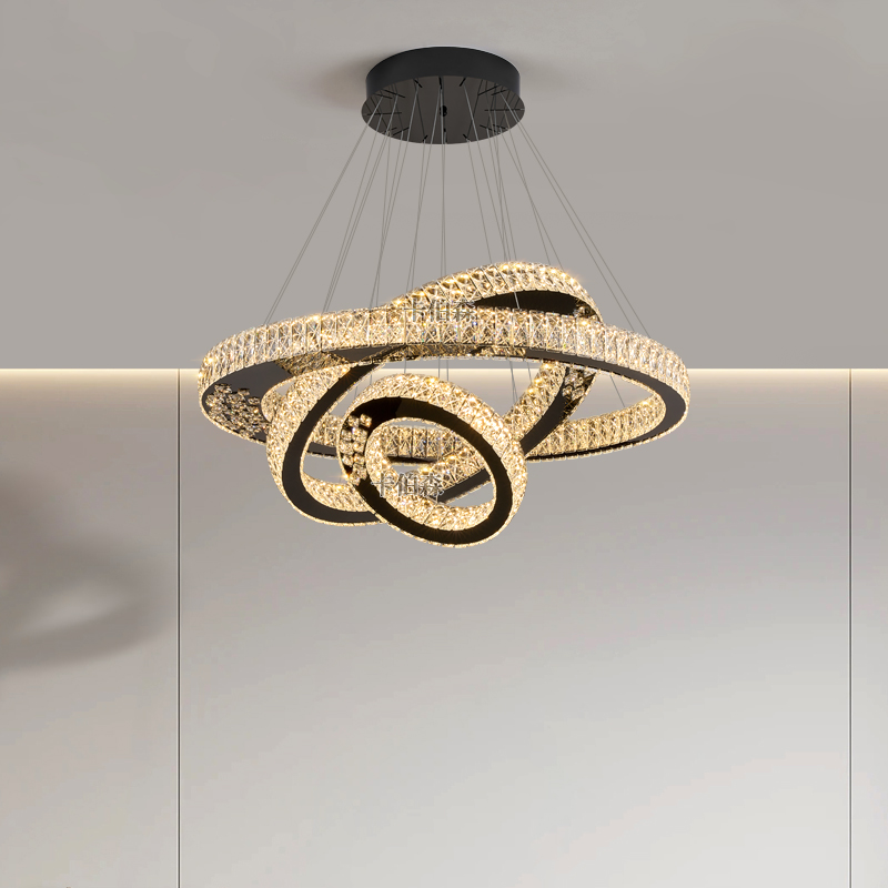 意式设计师款客厅水晶吊灯现代轻奢大气客厅主灯创意餐厅吧台灯