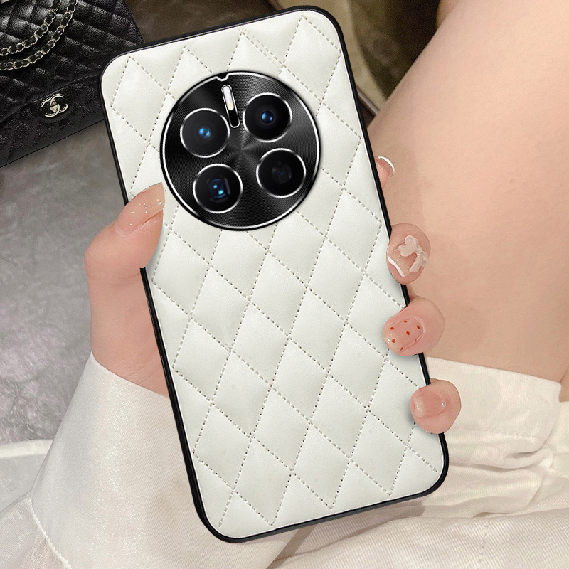 华为MATE50手机壳菱格新款外壳