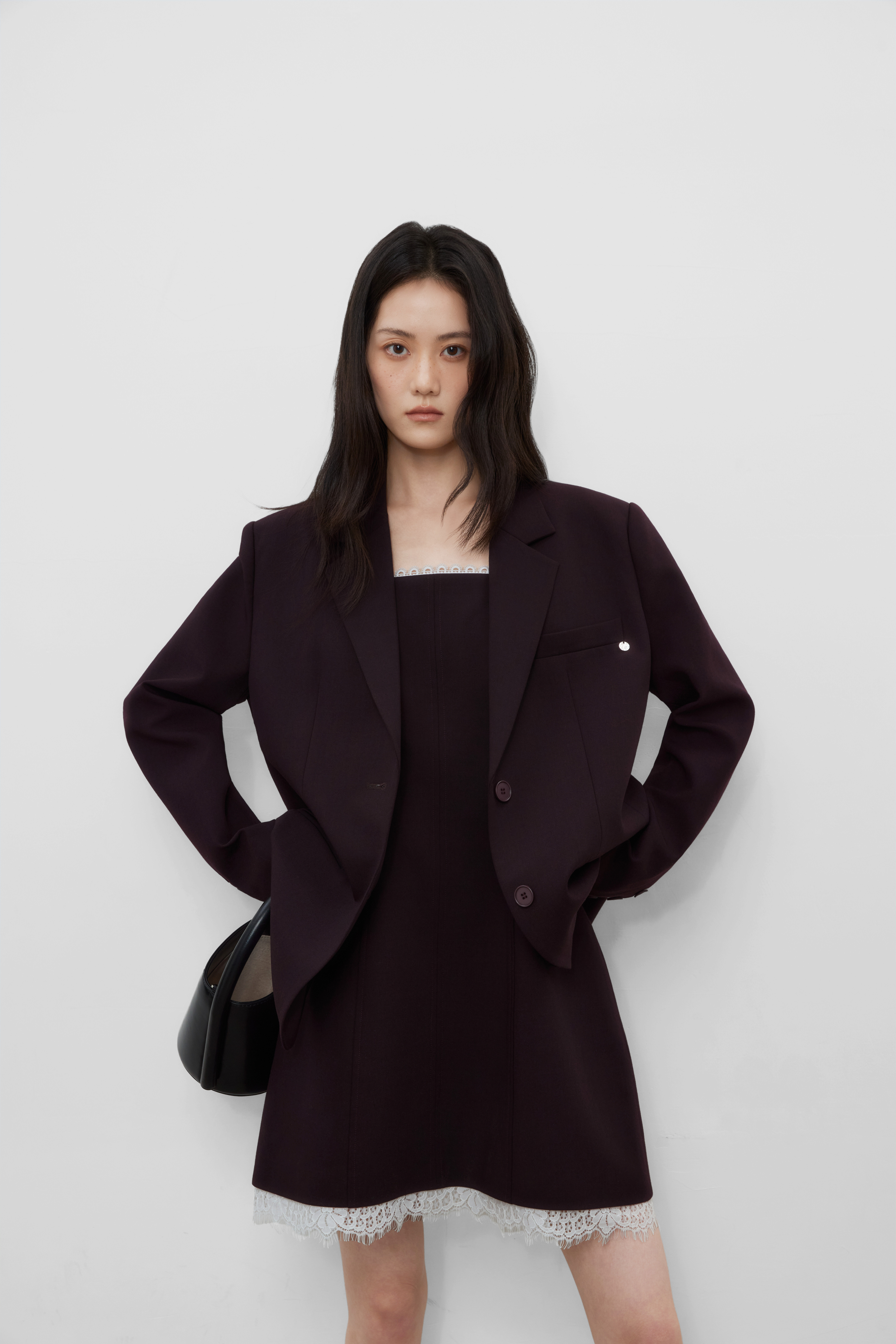 25F/秋 高级感宽松廓形葡萄紫西装外套女士,女装/女士精品,西装,淘宝优惠券,粉丝福利购,淘宝优惠卷