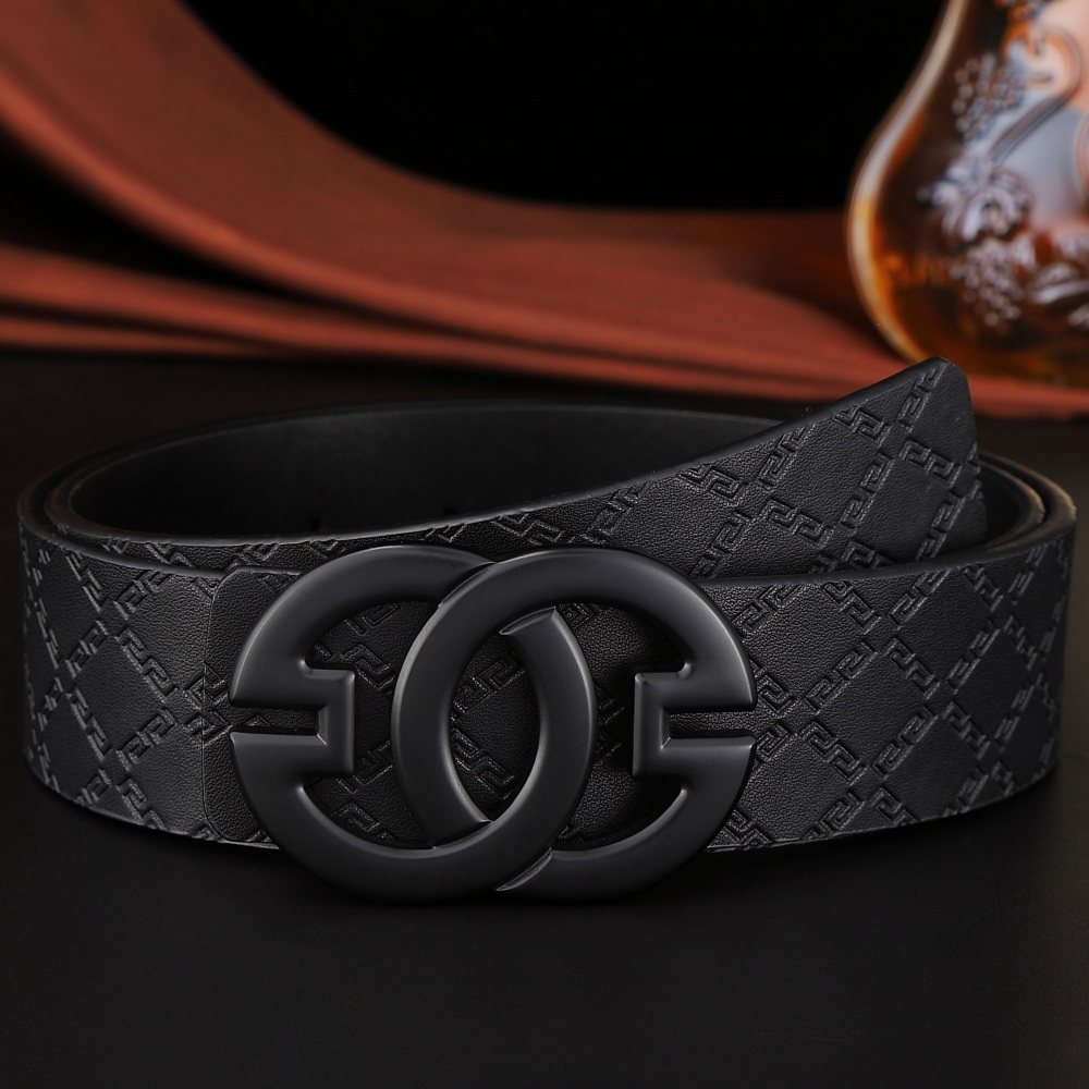 皮带男款爆款2023新款牛仔裤时尚牛皮年轻人真皮男士酷奇爵士潮流