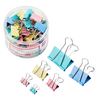 得力长尾夹文件小夹子 大号彩色长尾夹票夹 燕尾夹凤尾夹小号鱼尾夹蝴蝶夹中号多功能特大固定书铁夹办公文具