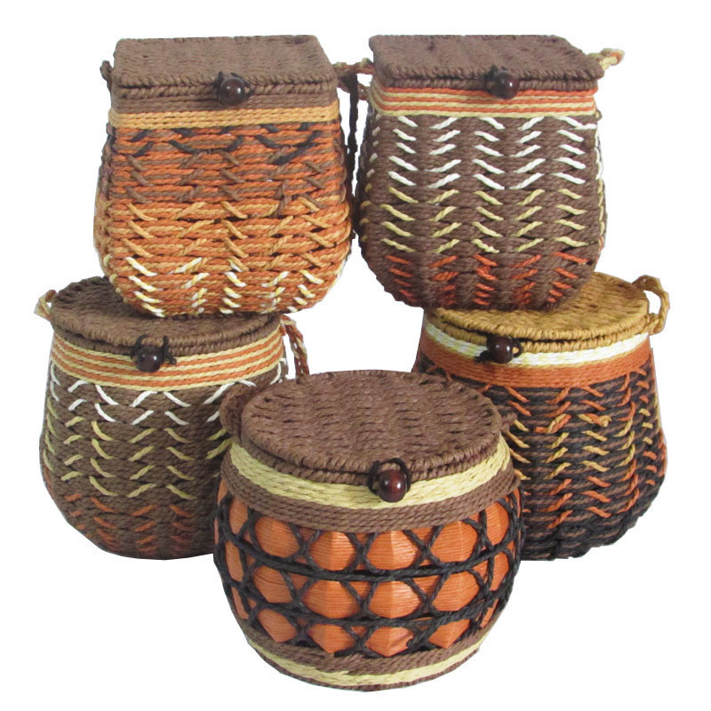 一斤装编织工艺品茶叶罐