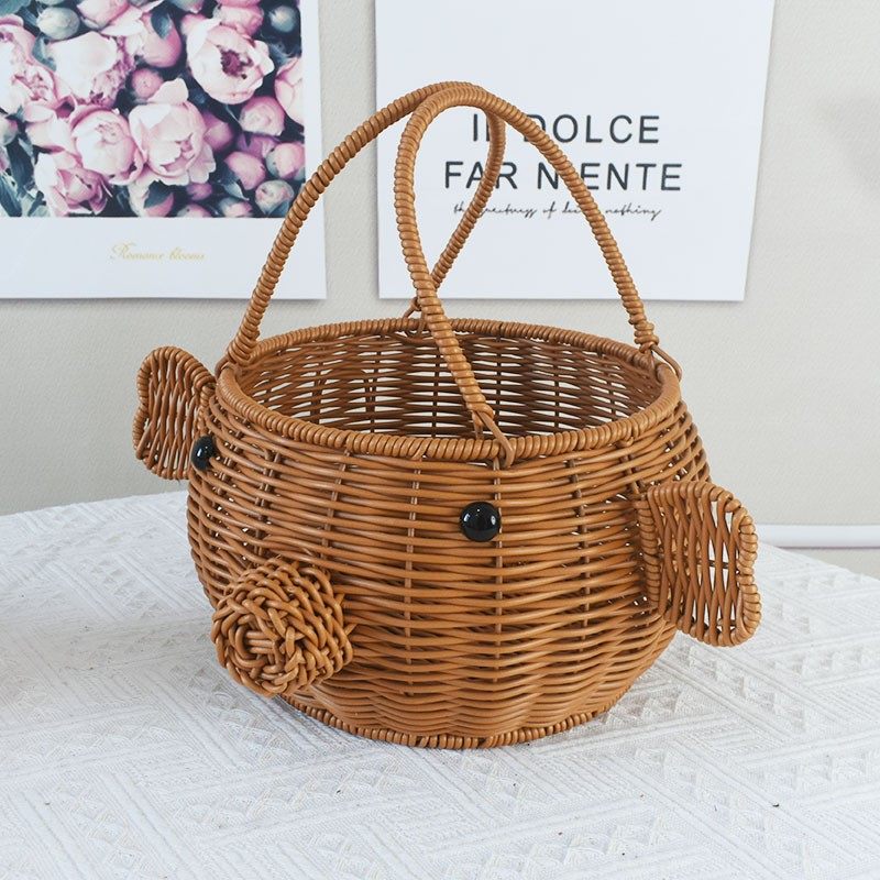 仿藤编织筐创意动物水果篮客厅零食糖果篮现代简约茶几水果架果篮,收纳整理,其他收纳篮,淘宝优惠券,粉丝福利购,淘宝优惠卷